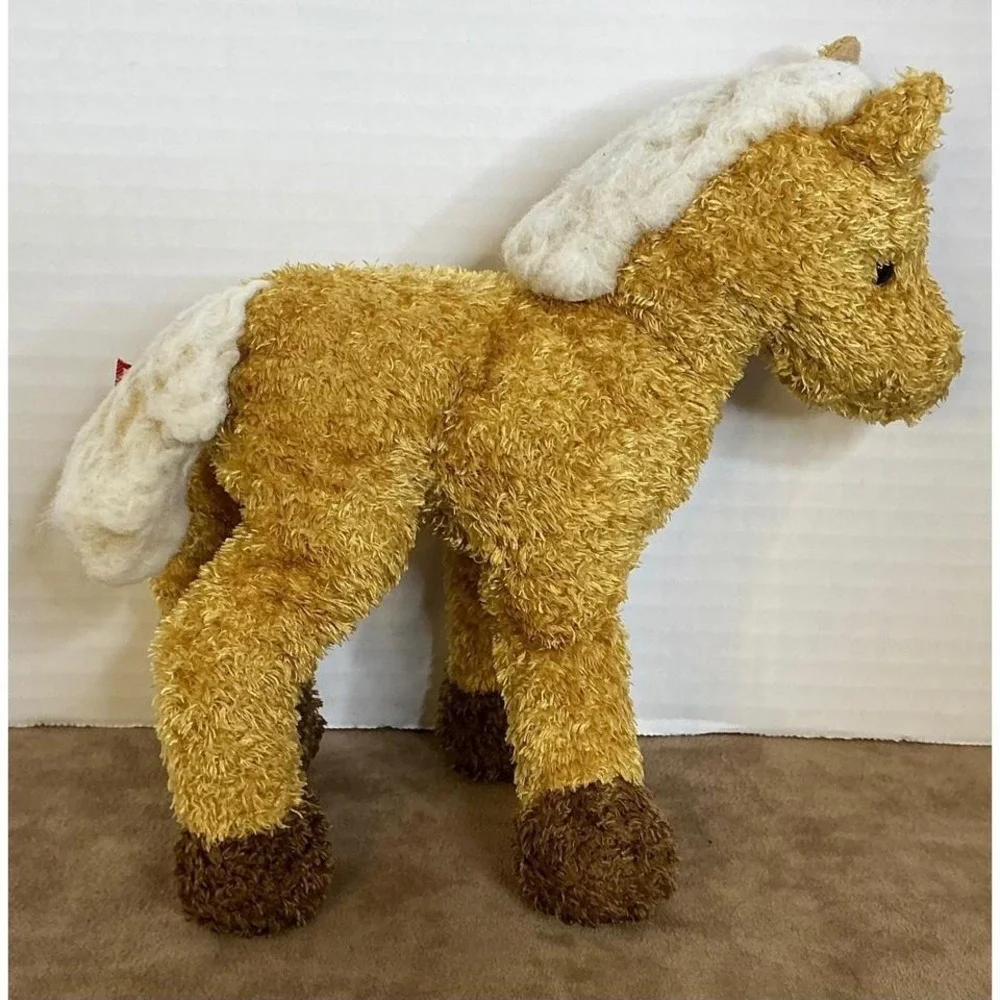 Douglas Cuddle Toys Horse Plush Tan‎ Brown Hooves White Mane 16